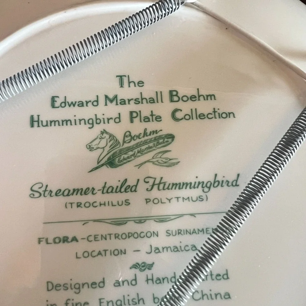 vintage Edward Marshall Boehm Hummingbird Plate Collection Calliope & polytmus